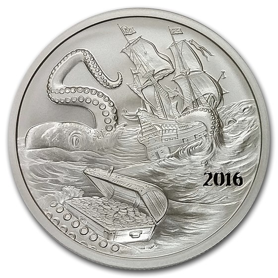 1 oz Silver Round - 2016 Silverbug Island: Kraken (BU) 1 oz Silver Round - 2016 Silverbug Island: Kraken (BU)